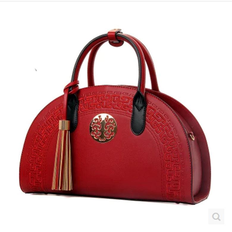 Fashion bag autumn and winter new women\'s bag popular national style women\'s shoulder bag versatile messenger bag soft handle handbag - MAKKITT.COM