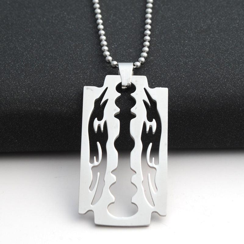 men chain stainless steel Blade necklaces men pendants woman accessories fashion necklace jewelry gold chain on the neck - MAKKITT
