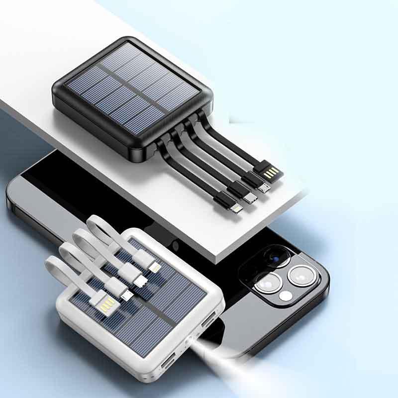 Mini Portable Power Bank With Solar Cable - MAKKITT