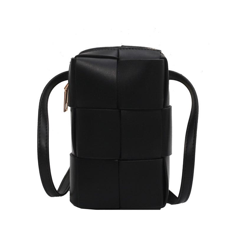 Weave Design Solid Pu Leather Crossbody Bags For Women - MAKKITT